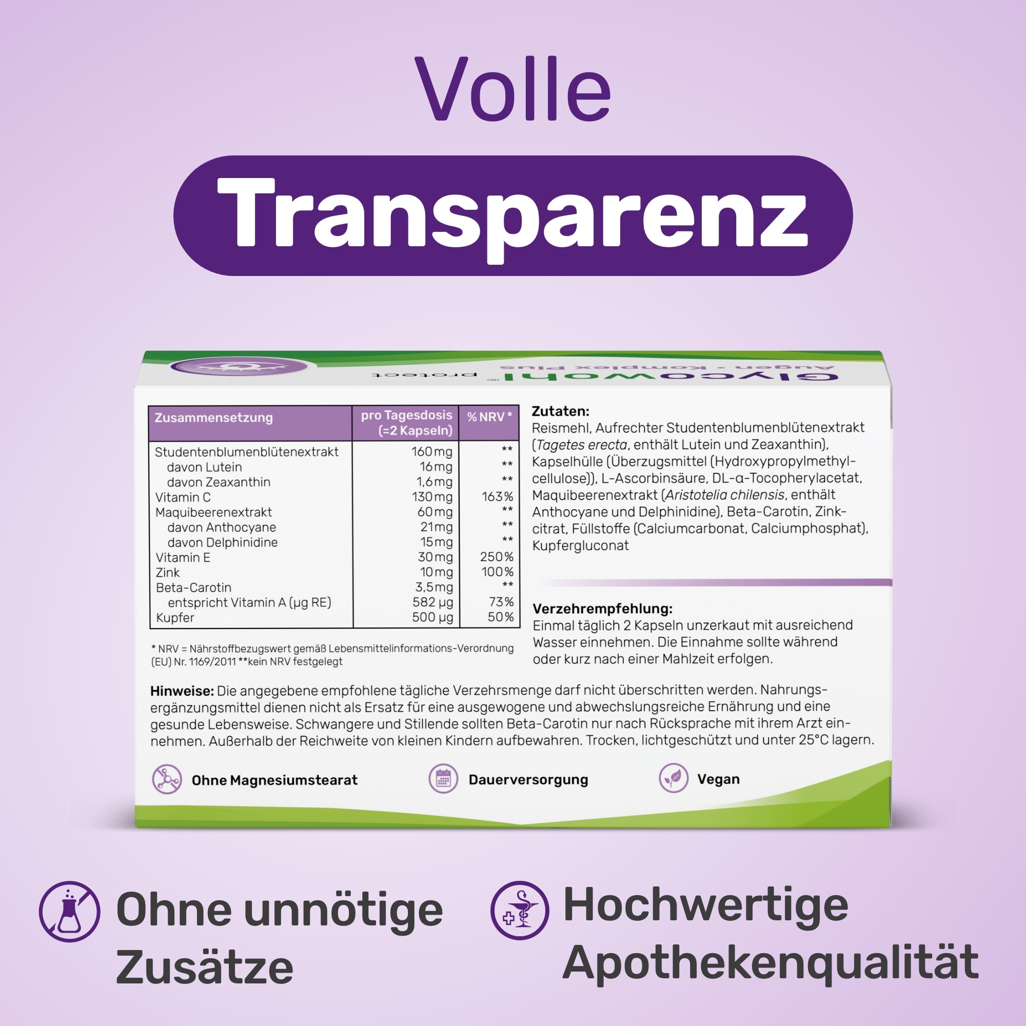 Augen Komplex Plus mit Lutein, MaquiBright® und Vitaminen für die Augen¹