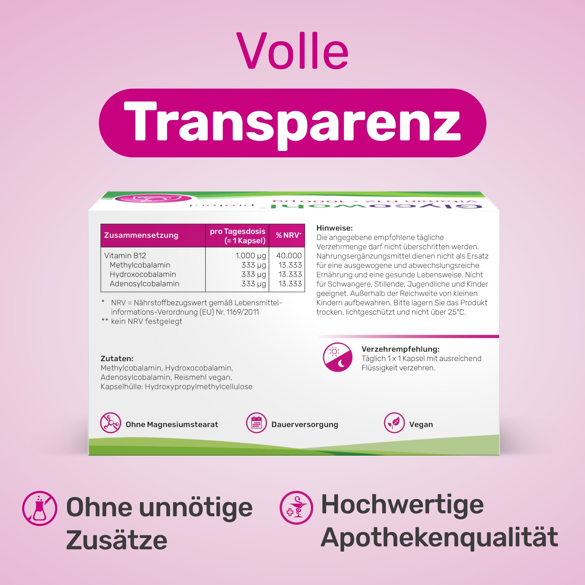 Vitamin B12 Kapseln · 1000 µg