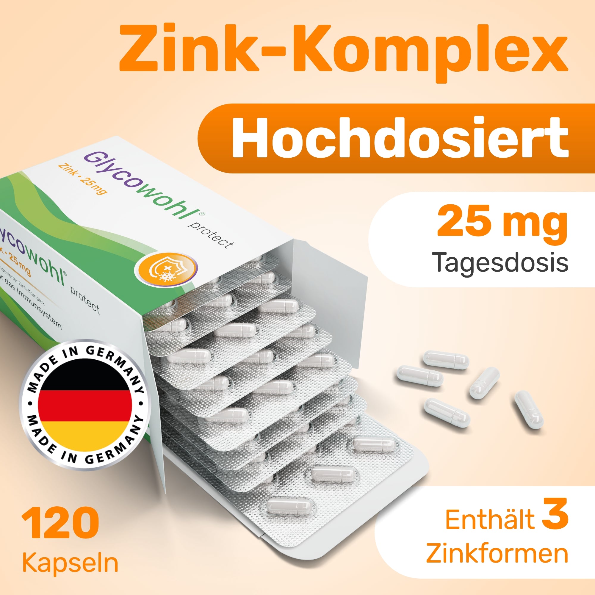Zink Kapseln · 25 mg