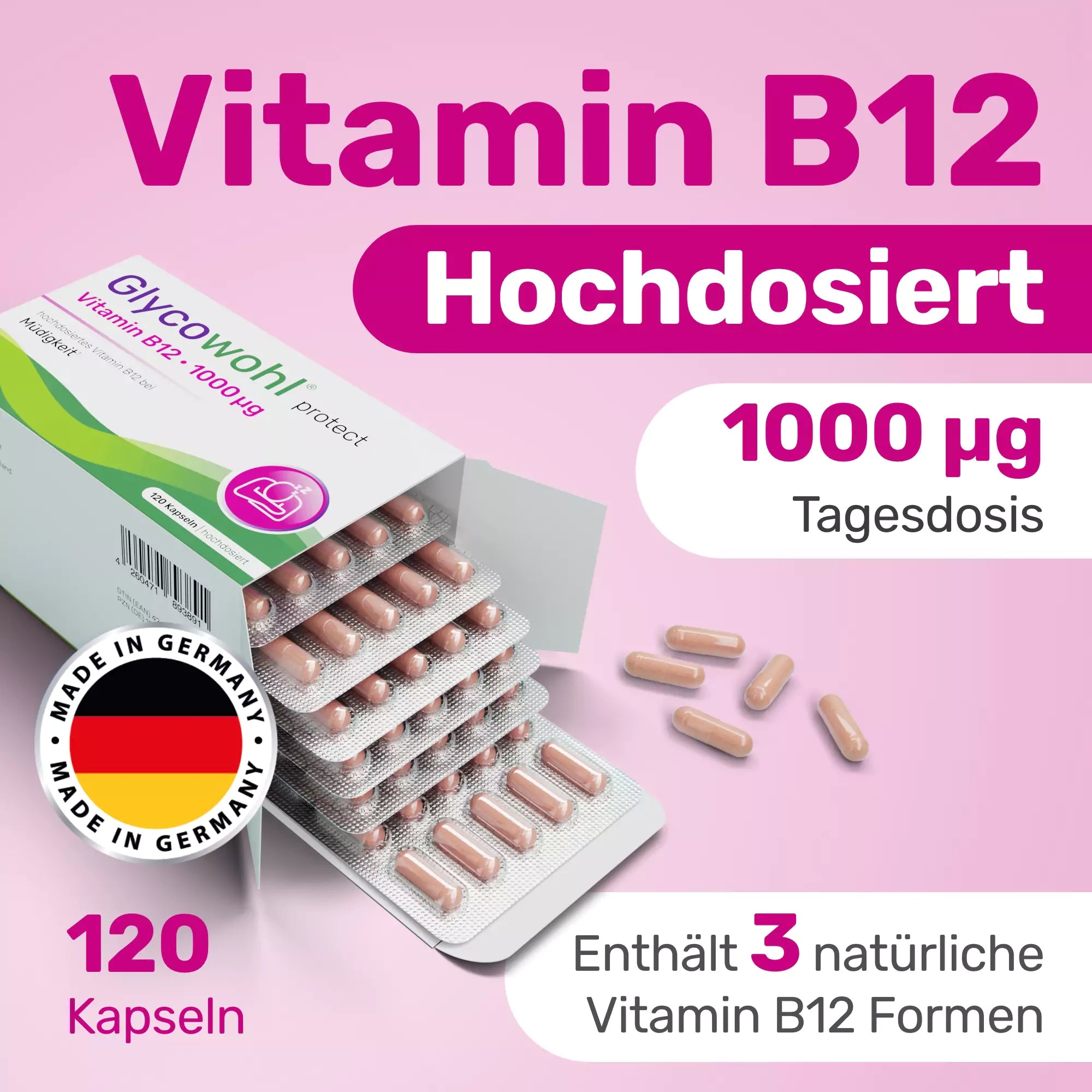 Vitamin B12 Kapseln · 1000 µg