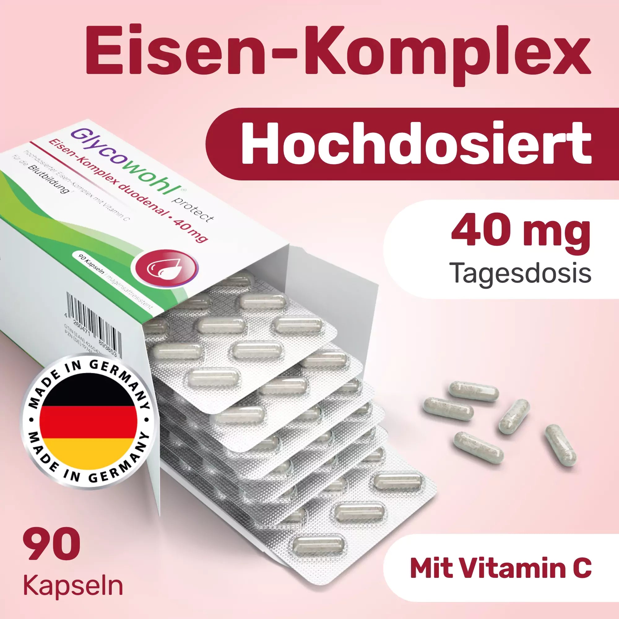 Eisen-Komplex Kapseln duodenal · 40 mg magensaftresistent